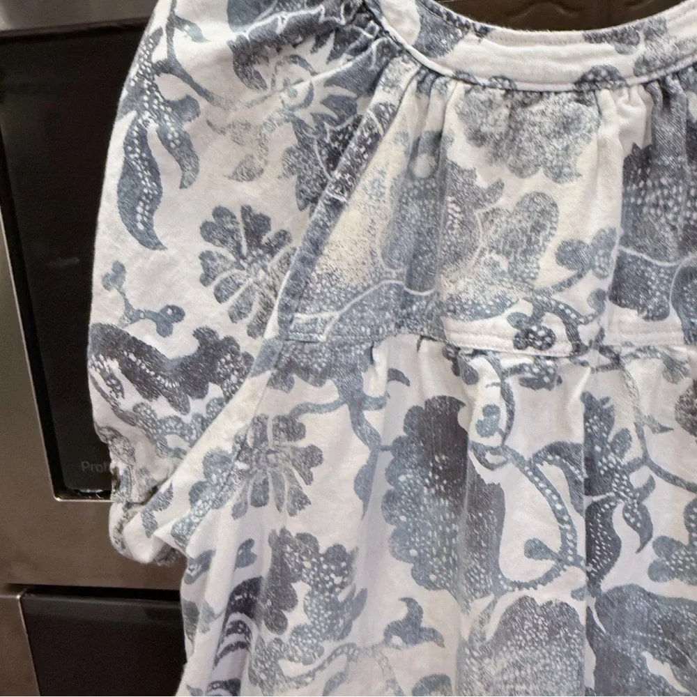 Pilcro by Anthropologie Puff Sleeve Dress/ with Frayed Hems XL - Picture 13 of 16